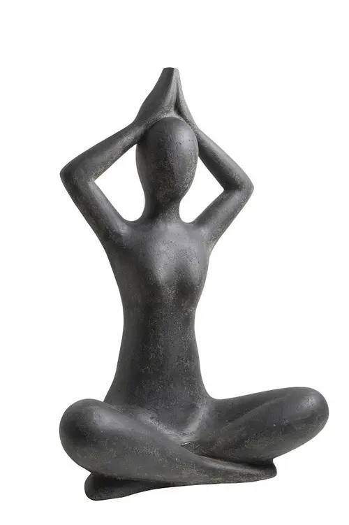 Décoration pour jardin aquatique coloris noir en pierre reconstituée figurine yoga SEDA Sukhasan Diving Short - 125 cm