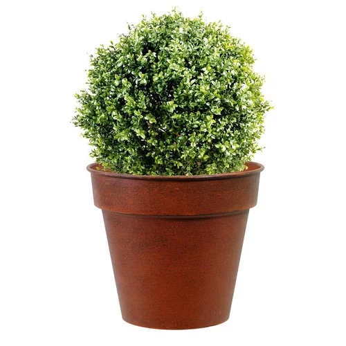 Pot horticole en acier peint brun antique Ø 32 x H 28 cm