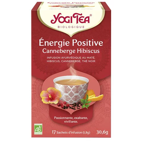 Yogi Tea Energie positive Canneberge Hibiscus – La boîte de 17 sachets