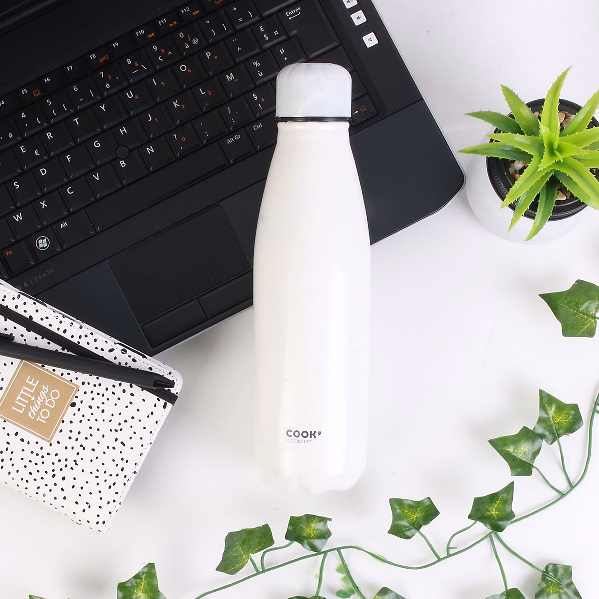 Bouteille de Transport – COOK CONCEPT, Isotherme, Réutilisable, Blanche