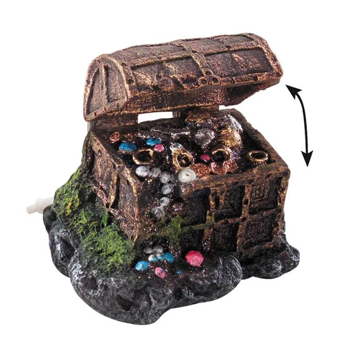 Décor d’aquarium coffre trésor marron Europet Aqua Della - 17,5 x 12,5 x 11 cm