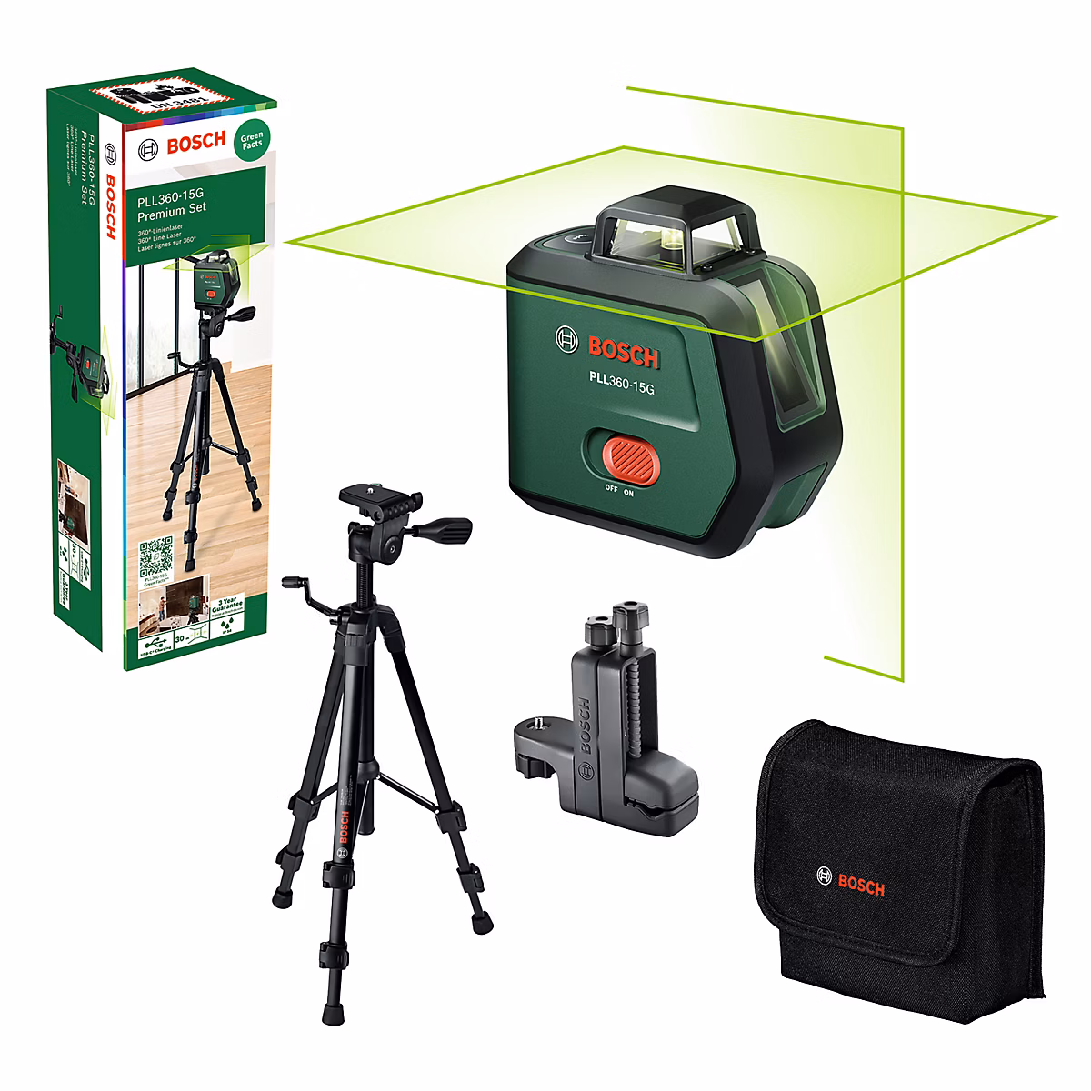 Laser lignes PLL360-15G premium 0603663K02 – Bosch