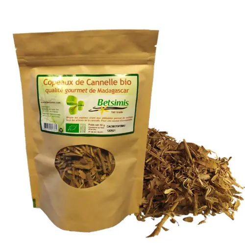 Cannelle bio de Madagascar en copeaux Betsimis - 100 g