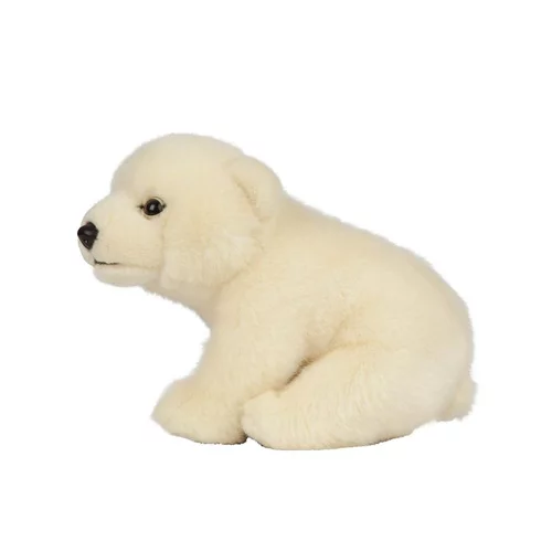 Ourson blanc assis Living Nature - 30 cm