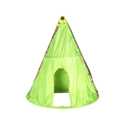 Tipi en toile coloris vert pour portique en bois