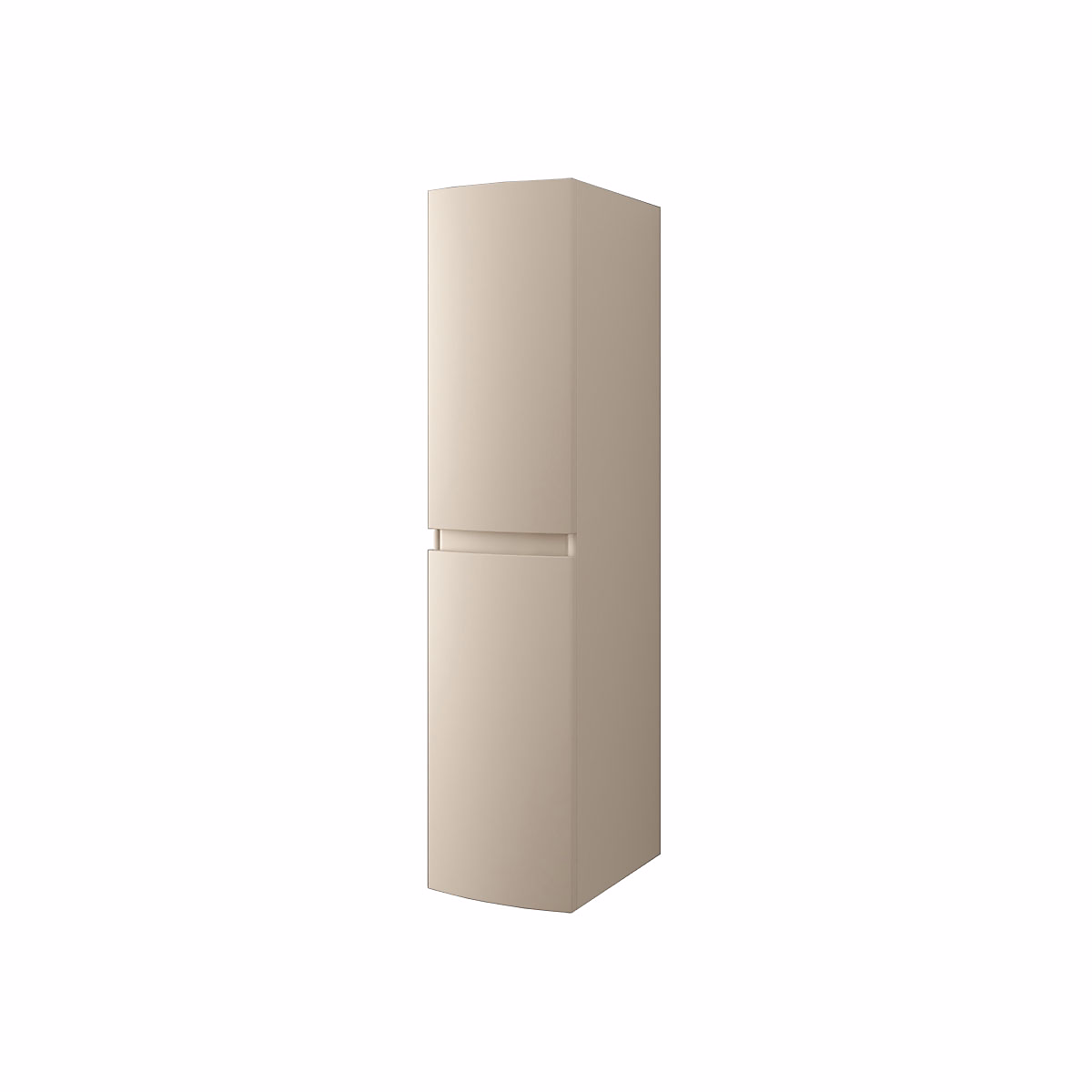 Meuble de salle de bains – Colonne de salle de bains 2 portes à suspendre H.130 x P.39 x l.30 cm beige cachemire Baden Vague