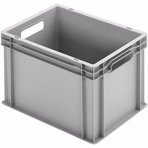 Bac plastique Alutec 400 × 280 × 300 mm gris – contact alimentaire | sans couvercle