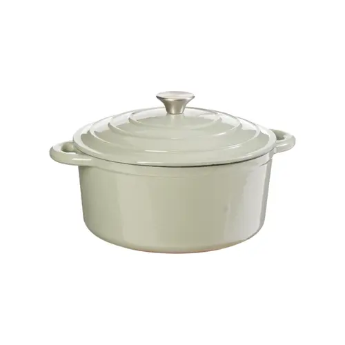 Cocotte en fonte verte 5 L - 33 x 26 x 17,5 cm (5 L)