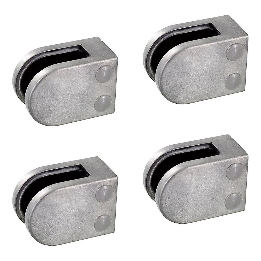 4 x Pince à verre plate modèle 05 – Ep. verre 11, 52 mm, Zamak brut