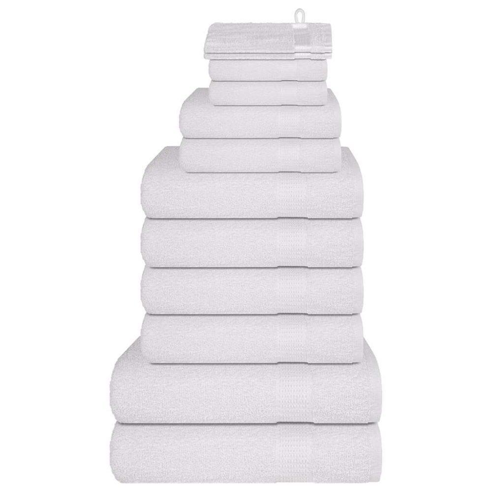 vidaXL Ensemble de serviettes FROGN 12 pcs blanc 360 g/m² – Solutions extérieures