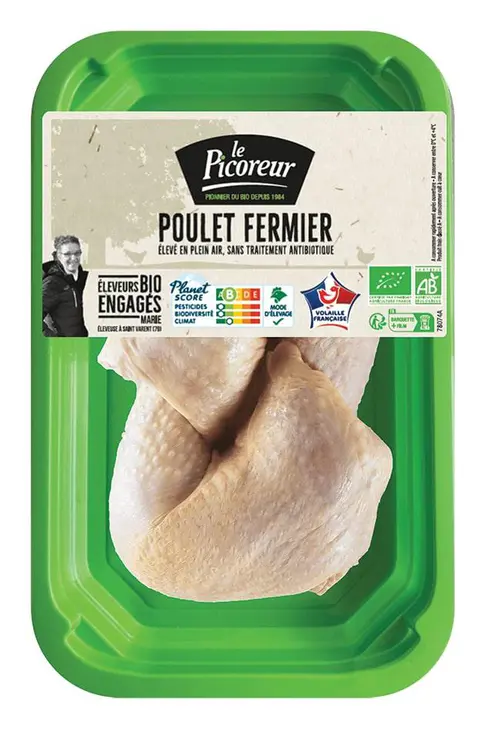 Cuisses de poulet fermier bio Le Picoreur x 2 – 550 g