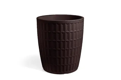 Pot rond en plastique coloris bronze rouille Veca Tyle - Ø 60 cm
