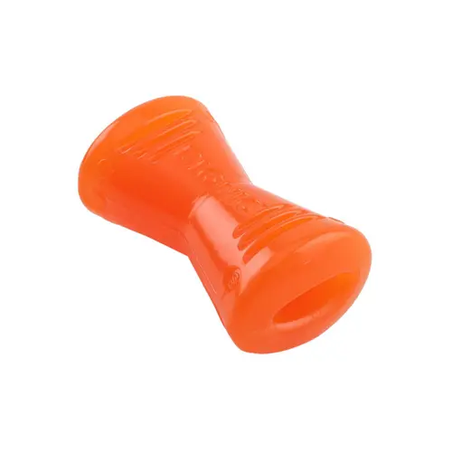 Jouet pour chien en caoutchouc coloris orange os Bionic - Taille S