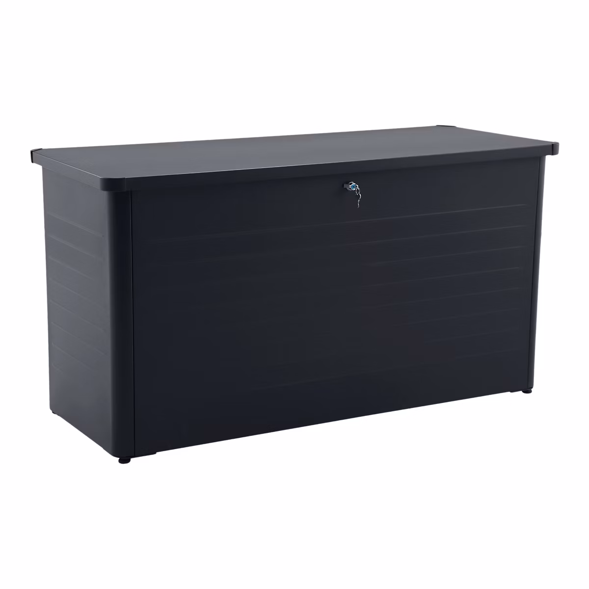 Coffre de jardin acier 744 L | l.160 x H.83 x P.65 cm – gris anthracite – Klikstrom Flato