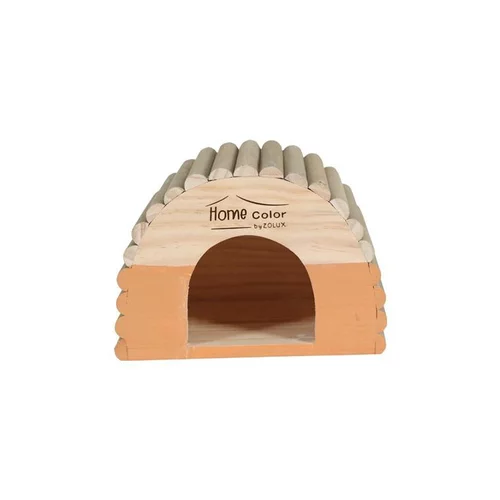 Maison en bois Home rond taille M orange 21x15x15 cm