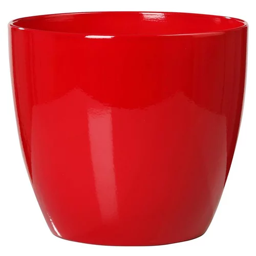 Cache-pot coloris rouge en céramique - Ø 14 cm