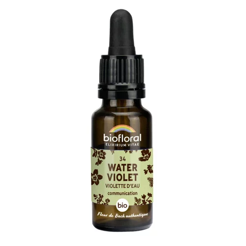 Élixir n°34 Biofloral de violette d’eau en flacon de 20 ml