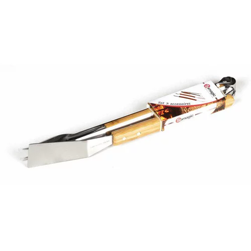 Lot de 3 Accessoires en inox Somagic avec manches en bambou
