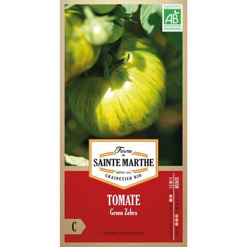 Graines de tomate green zebra bio Ferme de Sainte Marthe - graines à semer