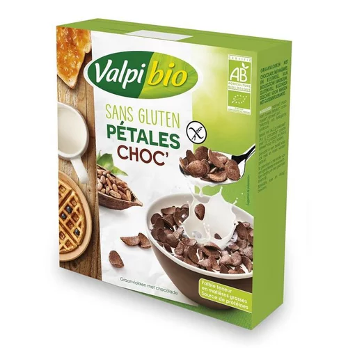 Céréales au chocolat sans gluten Pétales Choc Valpibio - 275 g
