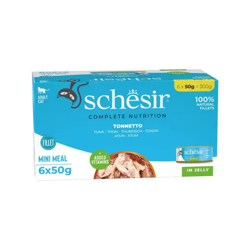Alimentation humide pour chat thon en gelée Schesir - 6 x 50 g