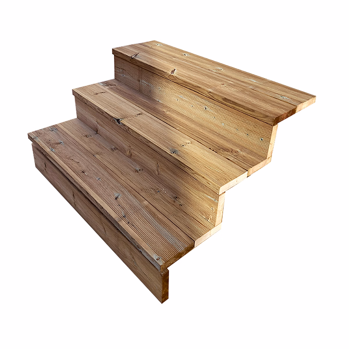 BERLIN Escalier extérieur bois 3 marches H 54cm L-100cm – avec contre marche