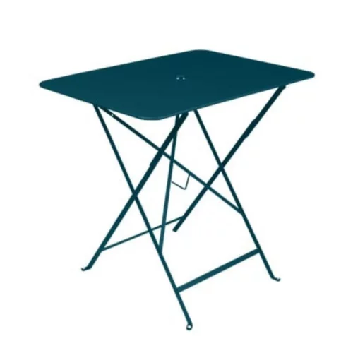 Table pliante en acier coloris bleu acapulco Bistro Fermob - 97 x 57 x 74 cm