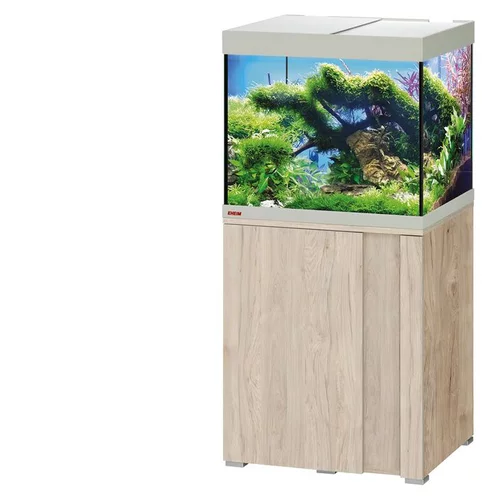 Aquarium avec meuble coloris pin Eheim vivalineLED 150