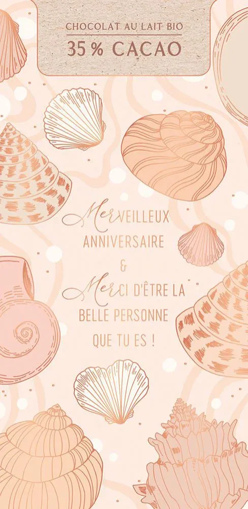 Chocolat au lait bio « Merveilleux anniversaire » Art Grafik - 70 g