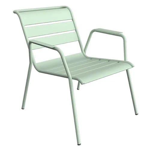 Fauteuil Lounge Monceau coloris vert en acier Fermob - 87 x 77 cm