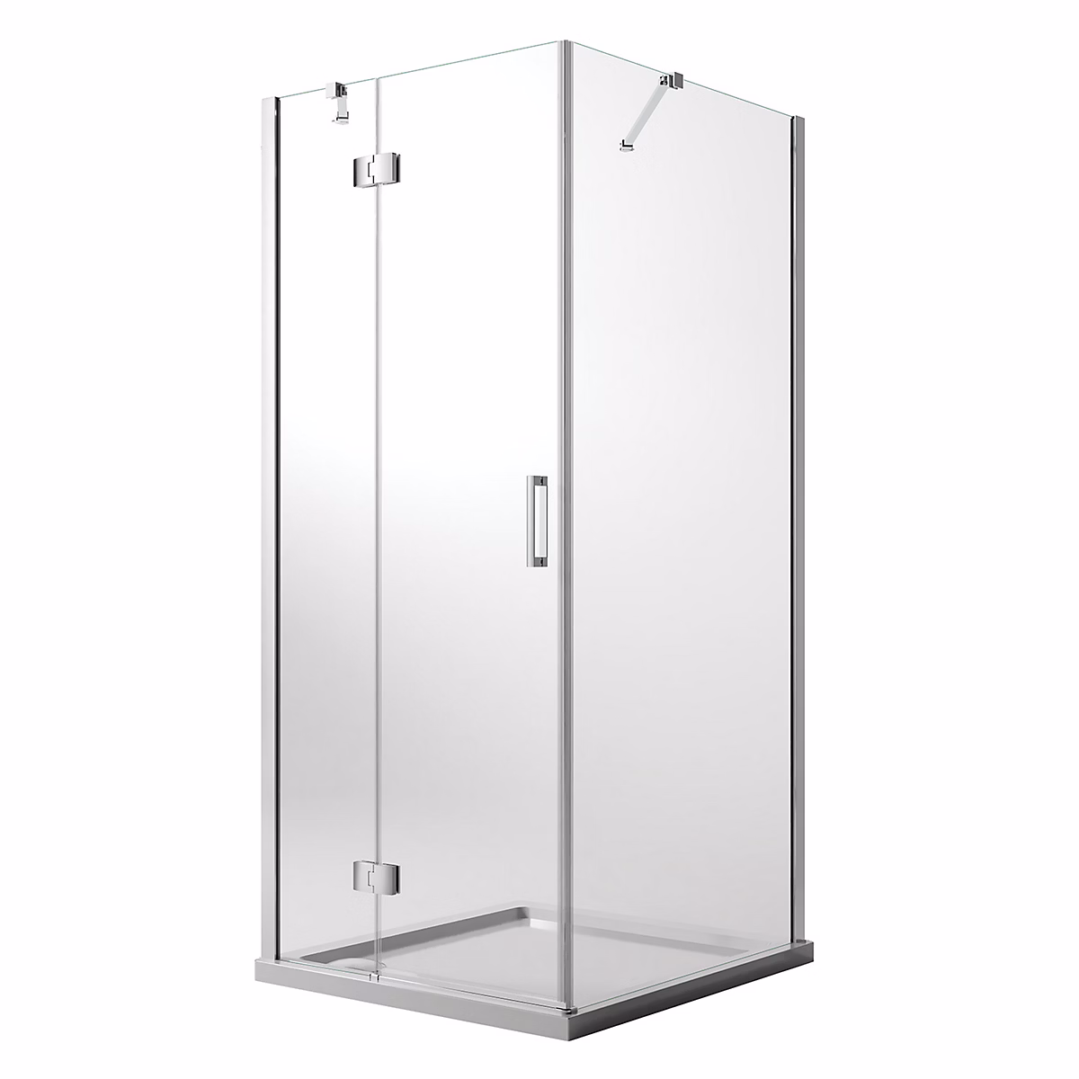 Cabine de douche 120 × 90 CM H190 Transparent avec Easyclean mod. Flip Porte + Fixe