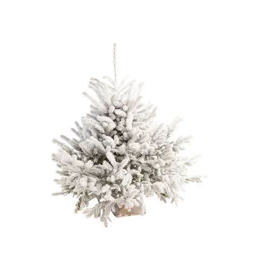 Sapin de Noël naturel blanc effet enneigé Glacé Robin® - 110 à 125 cm