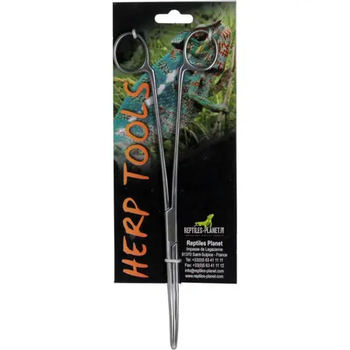 Pince ciseaux courbe pour nourrissage en inox Reptile Planet - 25 cm