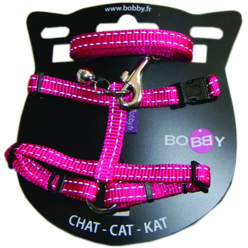 Kit harnais + laisse pour chat Safe fuchsia