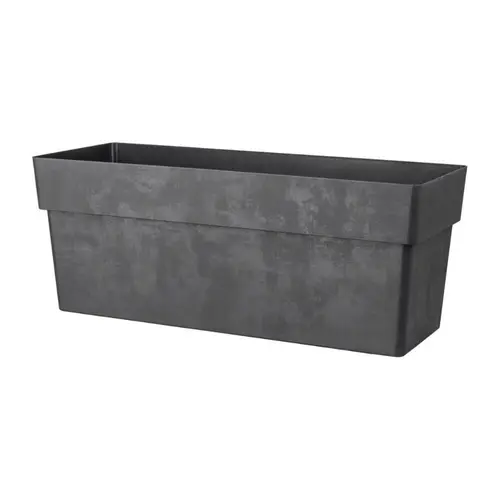 Muret en plastique injecté gris anthracite Deroma Like R - 99 x 38 x 39 cm