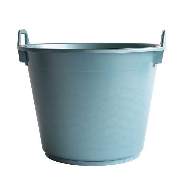 Baquet rond souple avec poignées – 40 L, vert
