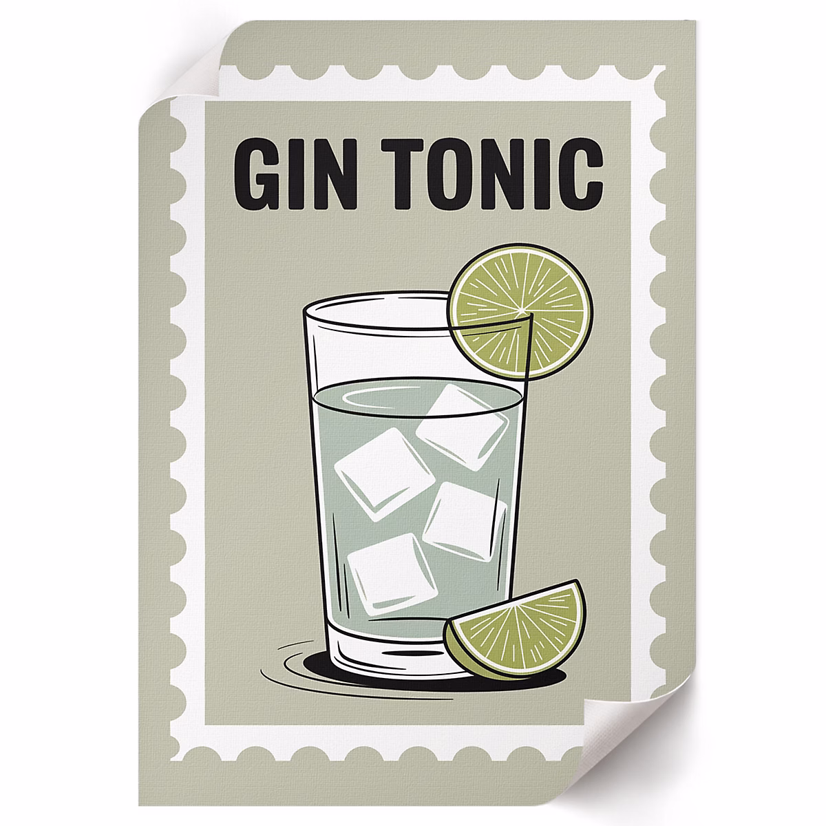 Affiche d'art ArtPrintCave 21 × 29 – 7 cm (A4) Gin Tonic, Mono Atelier 1 pc
