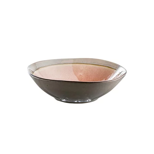 Assiette creuse Grimaud rose en grès Ø 19 cm