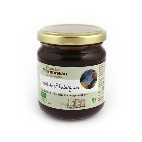 Miel de châtaignier de France Bio - bocal en verre de 250 g