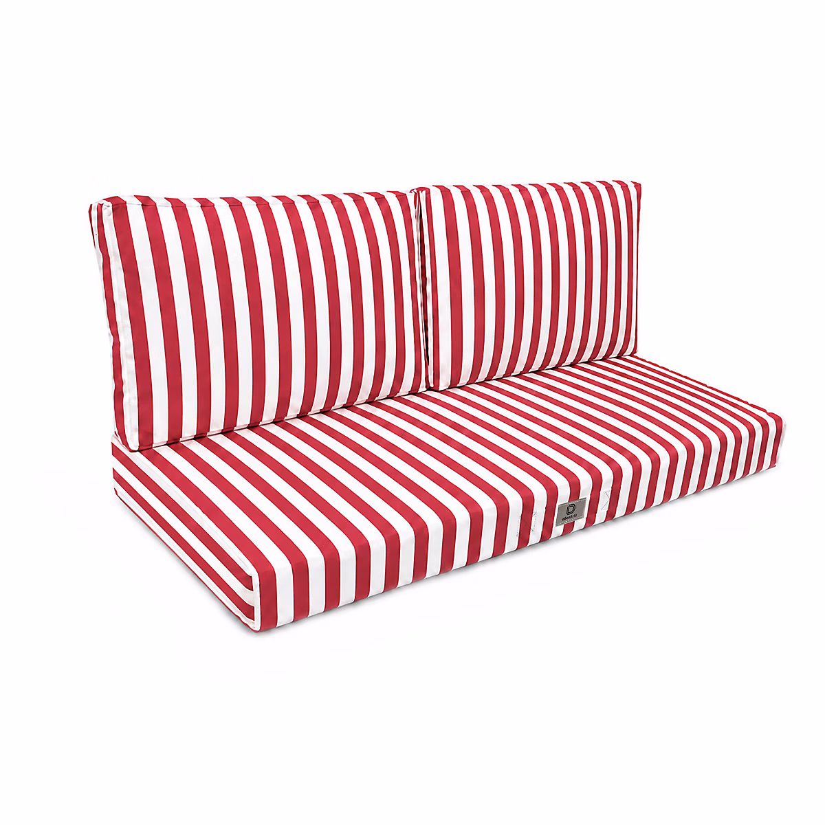 Coussins pour salon de jardin déhoussable 120 × 60cm Rayure rouge