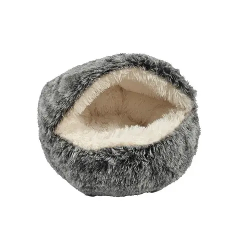 Couchage pour chat coloris noir Bulle Bobby Poilu Bicolor - Taille S