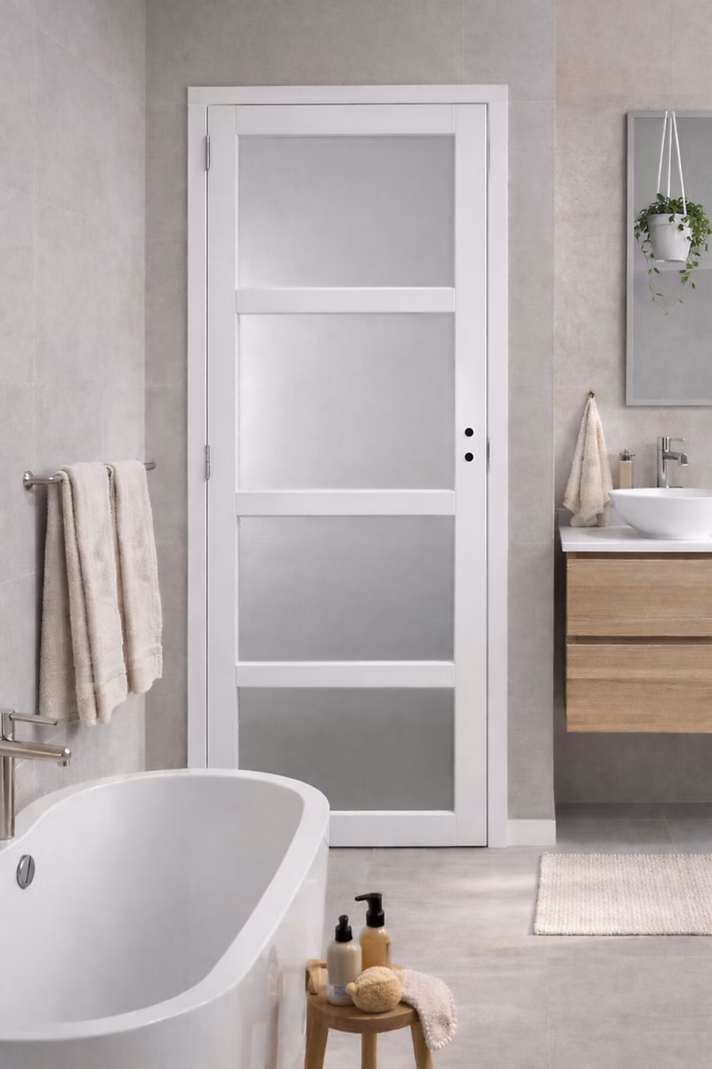 Bloc Porte Tana Vitrée Blanc H204 X L73 Cm Côte Tableau P.droit Gd Menuiseries – Réf. LFVOWRTSW6993515275