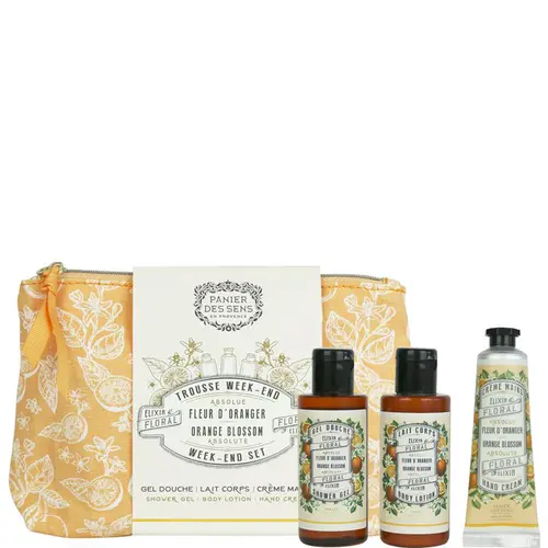 Trousse de voyage fleur d’oranger Panier des Sens - les 3 pièces