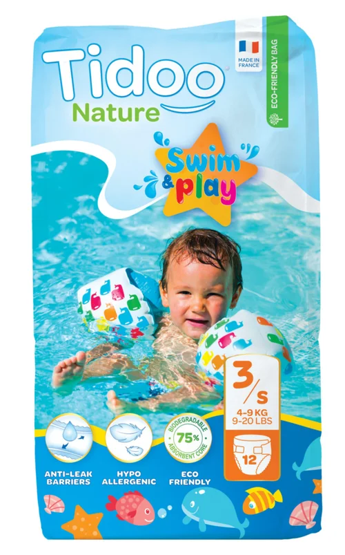 Couches de bain Swim & play 4/9 kg Taille 3 Tidoo - x 12