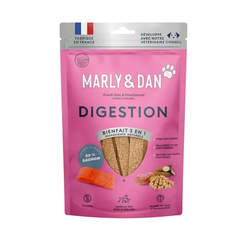 Friandises pour chien barres à mâcher digestion Marly & Dan - 80 g