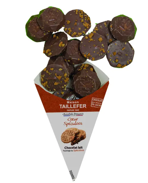 Chocolats au lait spéculoos Maison Taillefer - dans un cornet de 130 g