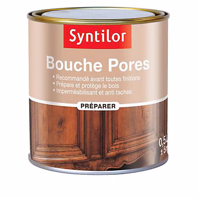Réparation et traitement du bois intérieur et extérieur – Bouche pores pour meubles et bois eries Syntilor 1 L