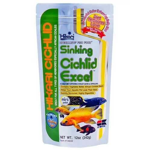 Nourriture pour poissons d'aquarium spécial Cichlidés - HIKARI AQUARIUM Sinking Cichlid Excel Mini - 342g