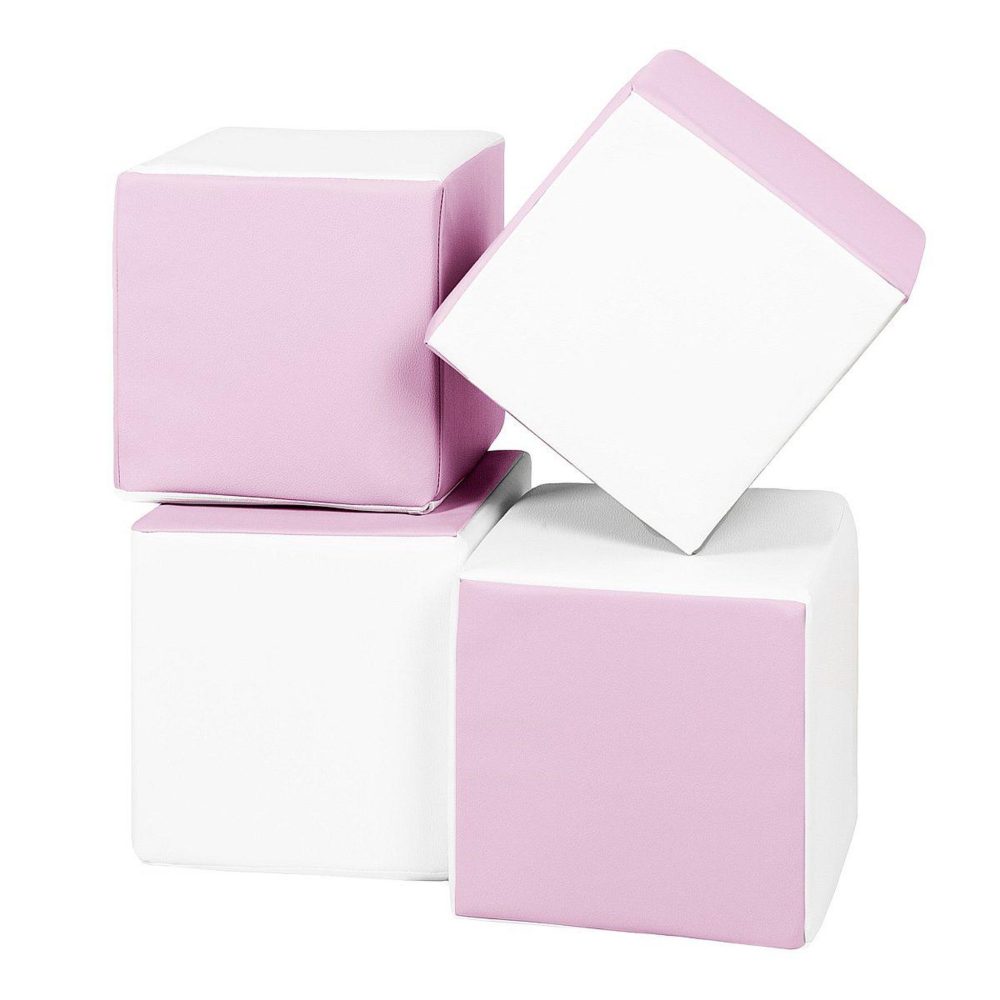 VELINDA Lot cubes xxl mousse 4 pcs blanc, rose | 4 pcs blanc