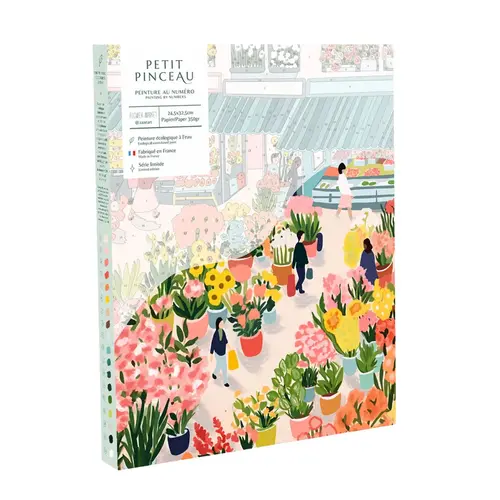 Peinture au numéro Marché aux fleurs Petit Pinceau by La Petite Épicerie - 25,5 x 33 cm